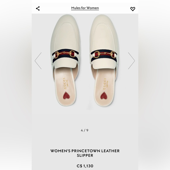 Gucci Princeton Leather Slipper White Size 38 - Picture 7 of 9